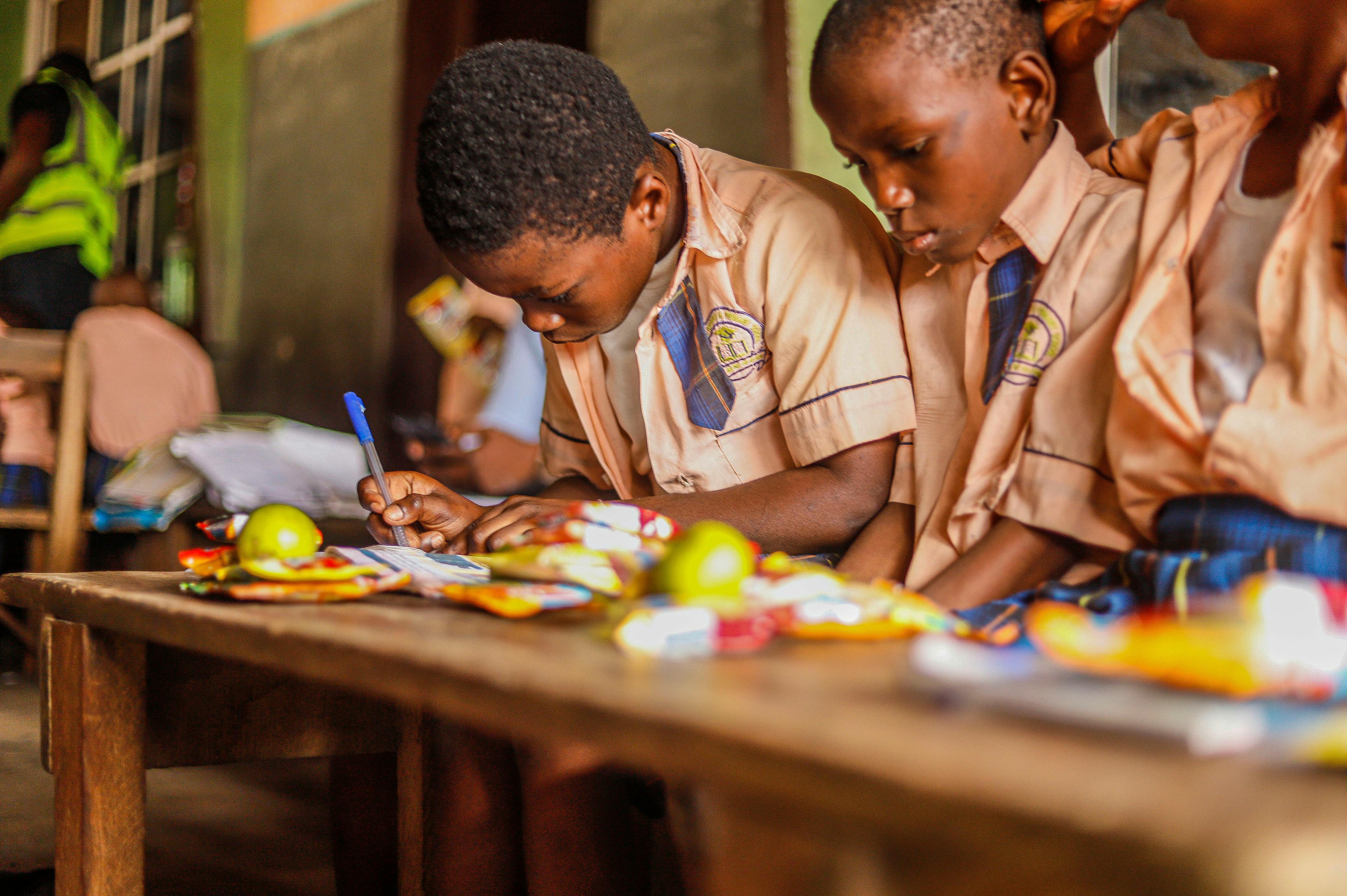 Students studying